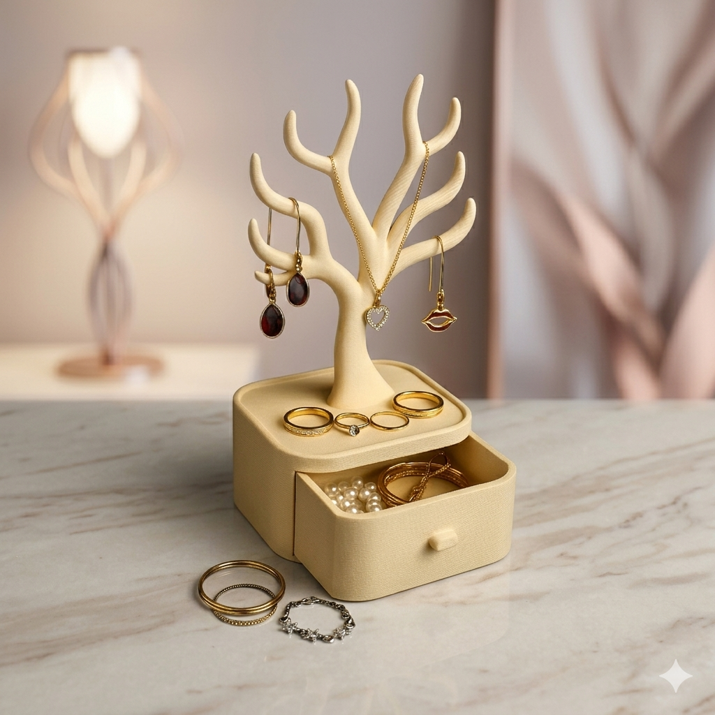 Caixa Porta-Jóias Árvore Decorativa - Organize com Charme