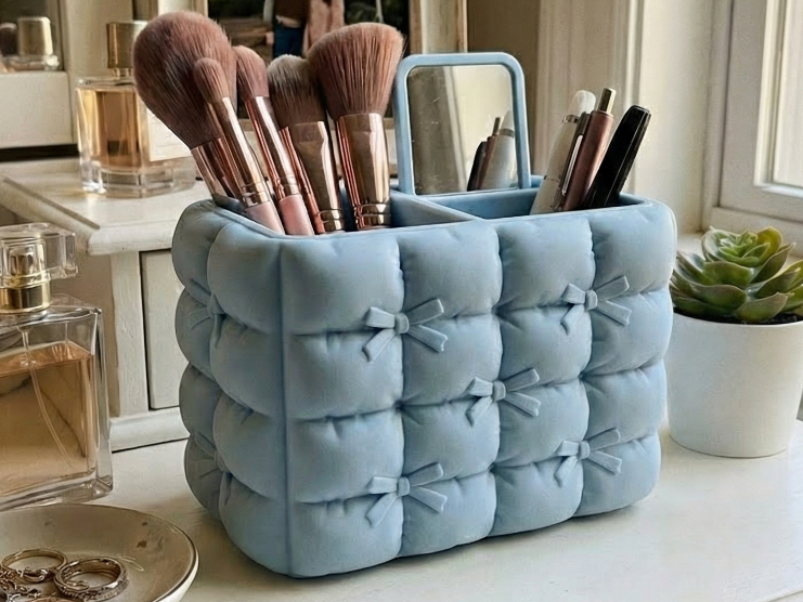Organizador de Maquiagem Estilo Acolchoado - Beleza e Estilo