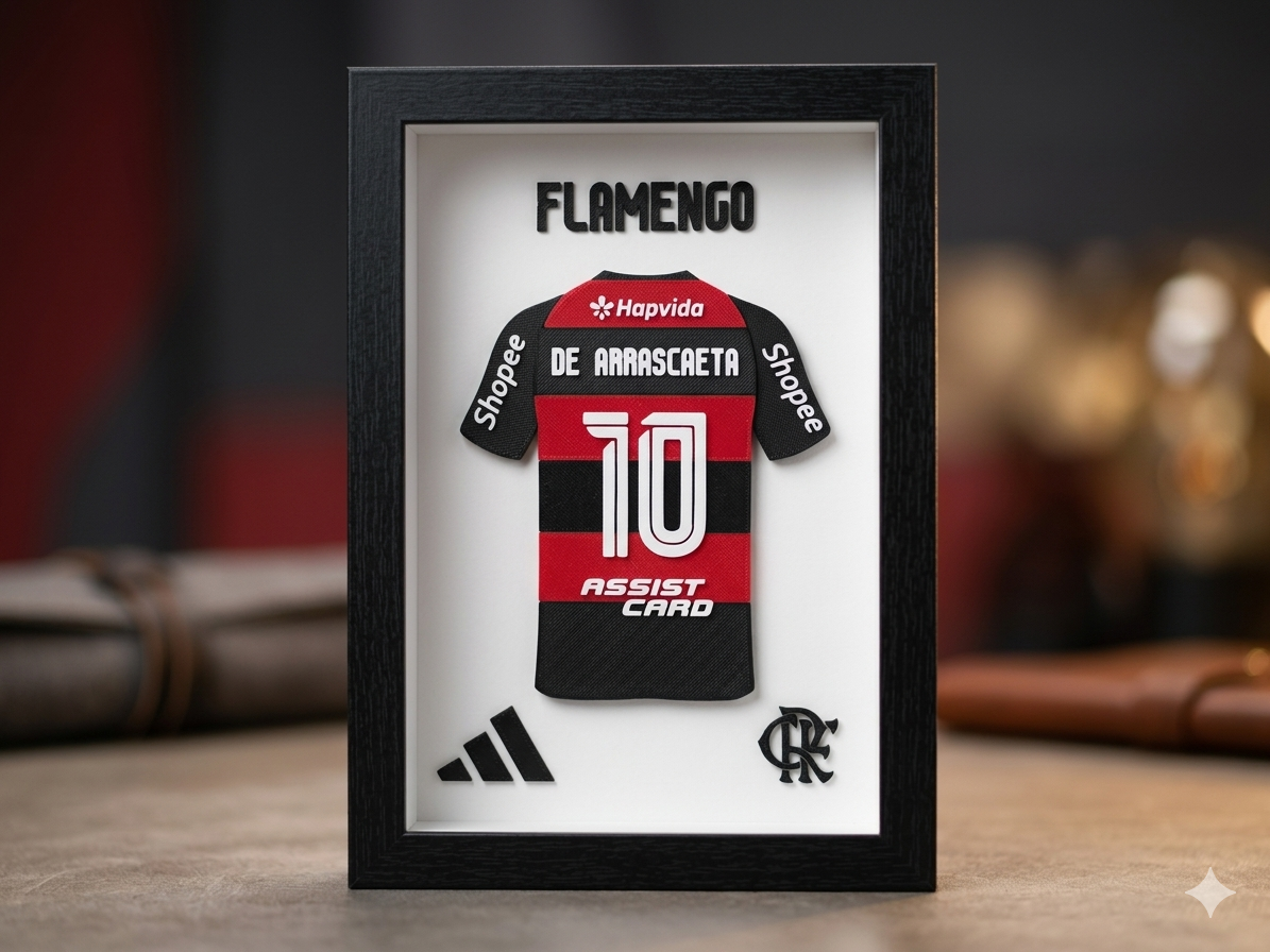 Moldura Decorativa Camisa do Flamengo Pe...