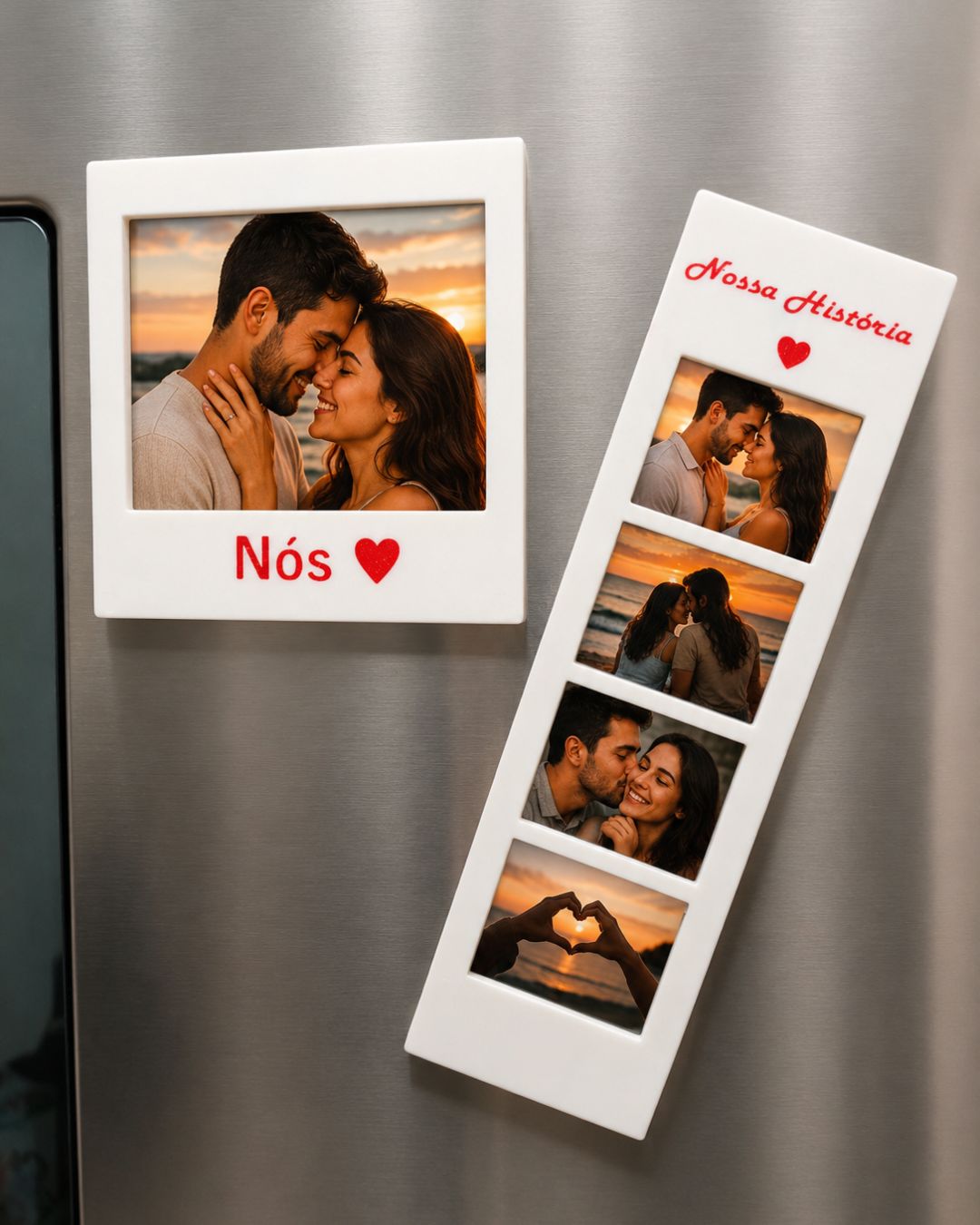 Kit 2 Porta Fotos Ima de Geladeira Decorativo - Exponha Suas Memorias com Estilo